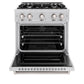 ZLINE 30 in. 4.2 cu. ft. Classic Dual Fuel Range with 4 Burner Gas Cooktop and Electric Convection Oven in Stainless Steel, Open Box-Great Condition
