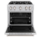 ZLINE 30 in. 4.2 cu. ft. Classic Dual Fuel Range with 4 Burner Gas Cooktop and Electric Convection Oven in Stainless Steel, Open Box-Good Condition