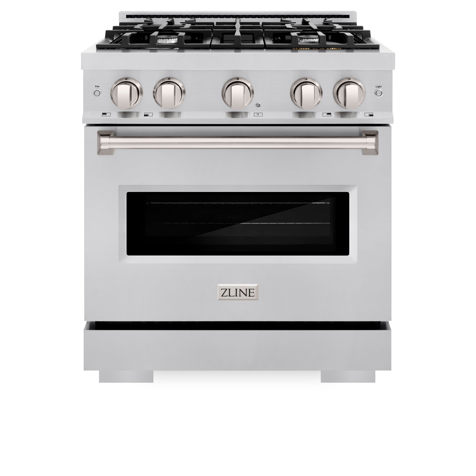 ZLINE 30 in. 4.2 cu. ft. Classic Dual Fuel Range with 4 Burner Gas Cooktop and Electric Convection Oven in Stainless Steel, Open Box-Great Condition