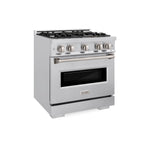 ZLINE 30 in. 4.2 cu. ft. Classic Dual Fuel Range with 4 Burner Gas Cooktop and Electric Convection Oven in Stainless Steel, Open Box-Good Condition