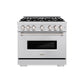 ZLINE 36 in. 5.2 cu. ft. Classic Dual Fuel Range with 6 Burner Gas Cooktop and Electric Convection Oven in Stainless Steel, Open Box-Great Condition