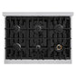 ZLINE 36 in. 5.2 cu. ft. Classic Dual Fuel Range with 6 Burner Gas Cooktop and Electric Convection Oven in Stainless Steel, Open Box-Great Condition
