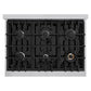 ZLINE 36 in. 5.2 cu. ft. Classic Dual Fuel Range with 6 Burner Gas Cooktop and Electric Convection Oven in Stainless Steel, Open Box-Good Condition