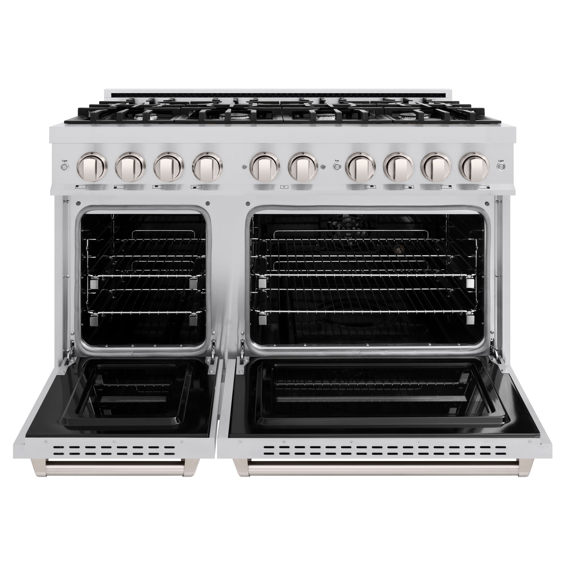 ZLINE 48 in. 6.7 cu. ft. Classic Double Oven Dual Fuel Range with 8 Burner Gas Cooktop in Stainless Steel, Open Box-Great Condition