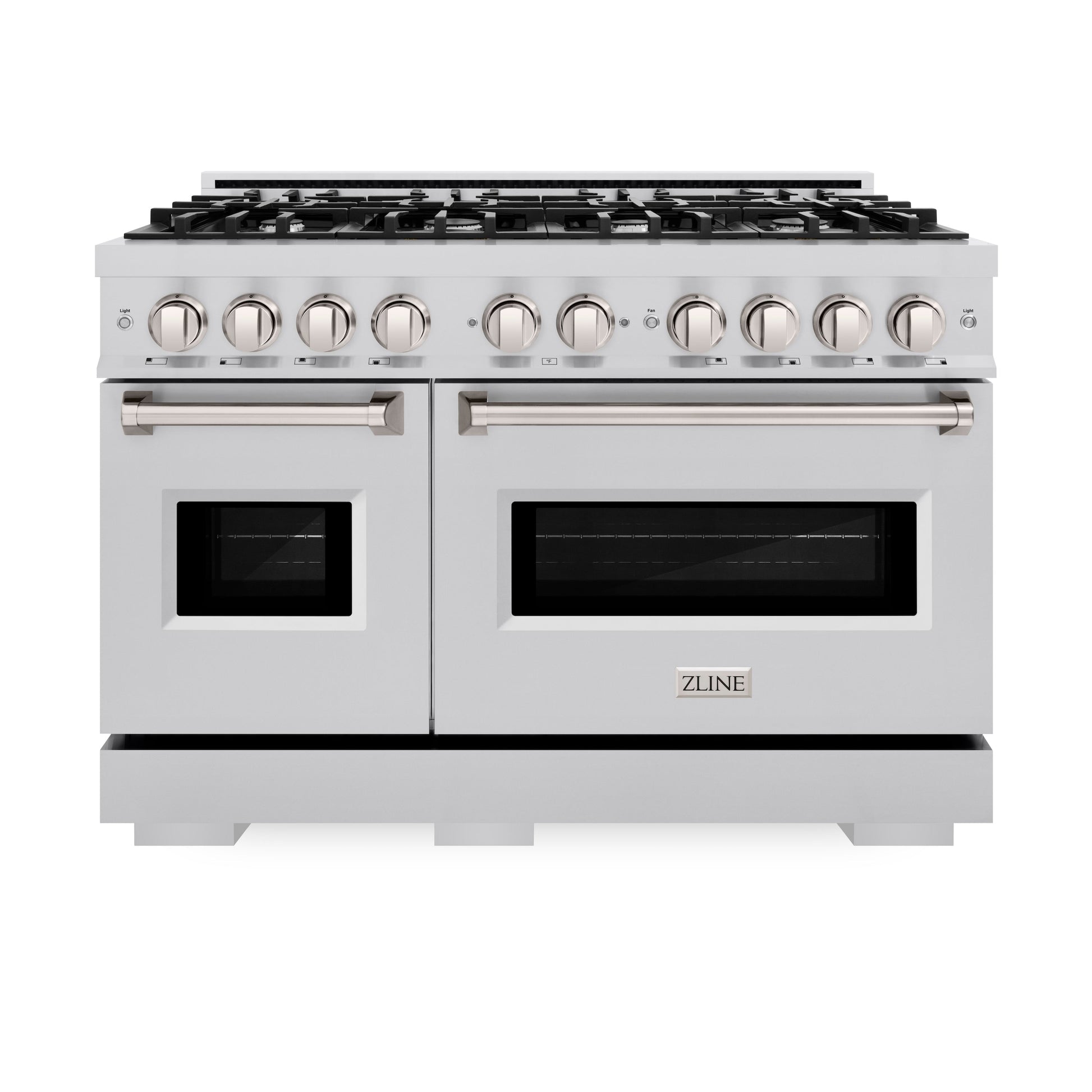 ZLINE 48 in. 6.7 cu. ft. Classic Double Oven Dual Fuel Range with 8 Burner Gas Cooktop in Stainless Steel, Open Box-Great Condition