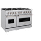 ZLINE 48 in. 6.7 cu. ft. Classic Double Oven Dual Fuel Range with 8 Burner Gas Cooktop in Stainless Steel, Open Box-Great Condition