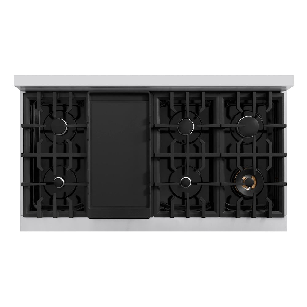 ZLINE 48 in. 6.7 cu. ft. Classic Double Oven Dual Fuel Range with 8 Burner Gas Cooktop in Stainless Steel, Open Box-Good Condition