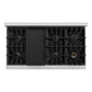 ZLINE Autograph Edition 48 in. 6.7 cu. ft. Classic Double Oven Dual Fuel Range with 8 Burner Gas Cooktop in Stainless Steel and Polished Gold Accents, Open Box-Great Condition