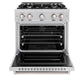 ZLINE 30 in. 4.2 cu. ft. Classic Gas Range with 4 Burner Cooktop and Convection Gas Oven in Stainless Steel, Open Box-Good Condition