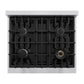 ZLINE 30 in. 4.2 cu. ft. Classic Gas Range with 4 Burner Cooktop and Convection Gas Oven in Stainless Steel, Open Box-Good Condition
