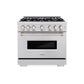 ZLINE 36 in. 5.2 cu. ft. Classic Gas Range with 6 Burner Cooktop and Convection Gas Oven in Stainless Steel, Open Box-Great Condition