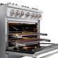 ZLINE 36 in. 5.2 cu. ft. Classic Gas Range with 6 Burner Cooktop and Convection Gas Oven in Stainless Steel, Open Box-Good Condition