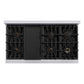ZLINE Autograph Edition 48 in. 6.7 cu. ft. Classic Double Oven Gas Range with 8 Burner Cooktop in Stainless Steel with Black Matte Doors and Champagne Bronze Accents, Open Box-Good Condition