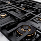 ZLINE Autograph Edition 48 in. 6.7 cu. ft. Classic Double Oven Gas Range with 8 Burner Cooktop in Stainless Steel and Matte Black Accents, Open Box-Great Condition