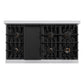 ZLINE Autograph Edition 48 in. 6.7 cu. ft. Classic Double Oven Gas Range with 8 Burner Cooktop in Stainless Steel and Matte Black Accents, Open Box-Great Condition