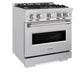 ZLINE 30 in. 4.2 cu. ft. Classic Dual Fuel Range with 4 Burner DuoPro™ Cooktop and Electric Convection Oven in Stainless Steel, Open Box-Great Condition