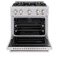 ZLINE 30 in. 4.2 cu. ft. Classic Dual Fuel Range with 4 Burner DuoPro™ Cooktop and Electric Convection Oven in Stainless Steel, Open Box-Good Condition
