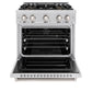 ZLINE 30 in. 4.2 cu. ft. Classic Dual Fuel Range with 4 Burner DuoPro™ Cooktop and Electric Convection Oven in Stainless Steel, Open Box-Great Condition