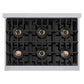 ZLINE 36 in. 5.2 cu. ft. Classic Dual Fuel Range with 6 Burner DuoPro™ Cooktop and Electric Convection Oven in Stainless Steel, Open Box-Good Condition