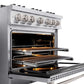 ZLINE 36 in. 5.2 cu. ft. Classic Dual Fuel Range with 6 Burner DuoPro™ Cooktop and Electric Convection Oven in Stainless Steel, Open Box-Good Condition