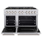 ZLINE 48 in. 6.7 cu. ft. Classic Dual Fuel Range with 8 Burner DuoPro™ Cooktop and Dual Ovens in Stainless Steel, Open Box-Good Condition