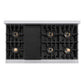 ZLINE 48 in. 6.7 cu. ft. Classic Dual Fuel Range with 8 Burner DuoPro™ Cooktop and Dual Ovens in Stainless Steel, Open Box-Good Condition
