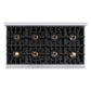 ZLINE 48 in. 6.7 cu. ft. Classic Dual Fuel Range with 8 Burner DuoPro™ Cooktop and Dual Ovens in Stainless Steel, Open Box-Good Condition