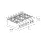ZLINE 36 in. Classic Gas Rangetop with 6 Burners and Porcelain Cooktop in Stainless Steel (RT36)