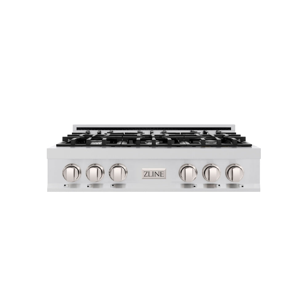ZLINE 36 in. Classic Gas Rangetop with 6 Burners and Porcelain Cooktop in Stainless Steel (RT36)