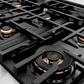 ZLINE Autograph Edition 36 in. Classic Gas Rangetop with 6 Burners and Porcelain Cooktop in Stainless Steel with Champagne Bronze Accents (RTZ-36-CB)