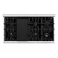 ZLINE Autograph Edition 48 in. Legacy Gas Rangetop with 7 Burners and Porcelain Cooktop in Stainless Steel with Polished Gold Accents, Open Box-Great Condition