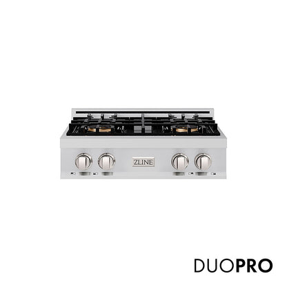 ZLINE 30 in. Classic Gas Rangetop with 4 Burner DuoPro™ Cooktop in Stainless Steel, Open Box-Great Condition
