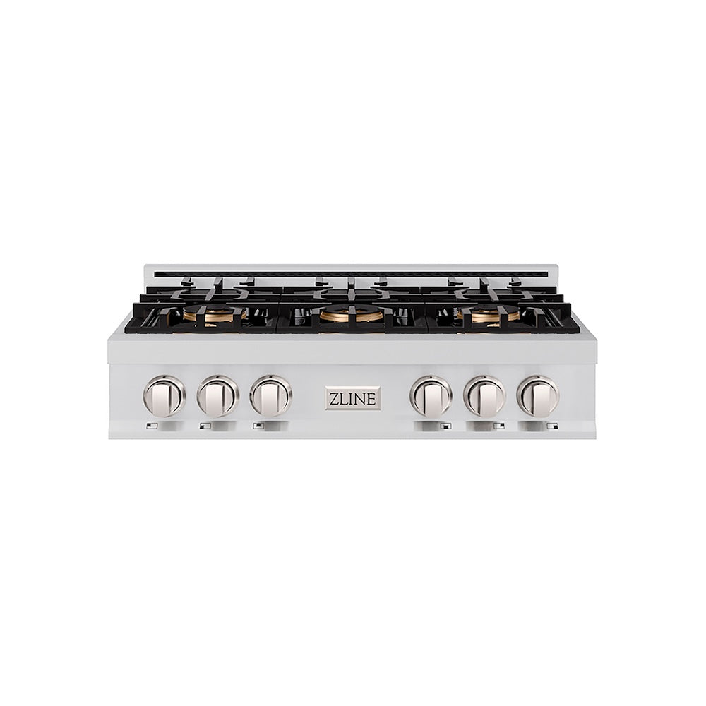 ZLINE 36 in. Classic Gas Rangetop with 6 Burner DuoPro™ Cooktop in Stainless Steel, Open Box-Good Condition