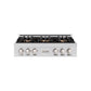 ZLINE 36 in. Classic Gas Rangetop with 6 Burner DuoPro™ Cooktop in Stainless Steel (PCRT36) front.