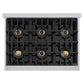 ZLINE 36 in. Classic Gas Rangetop with 6 Burner DuoPro™ Cooktop in Stainless Steel, Open Box-Good Condition