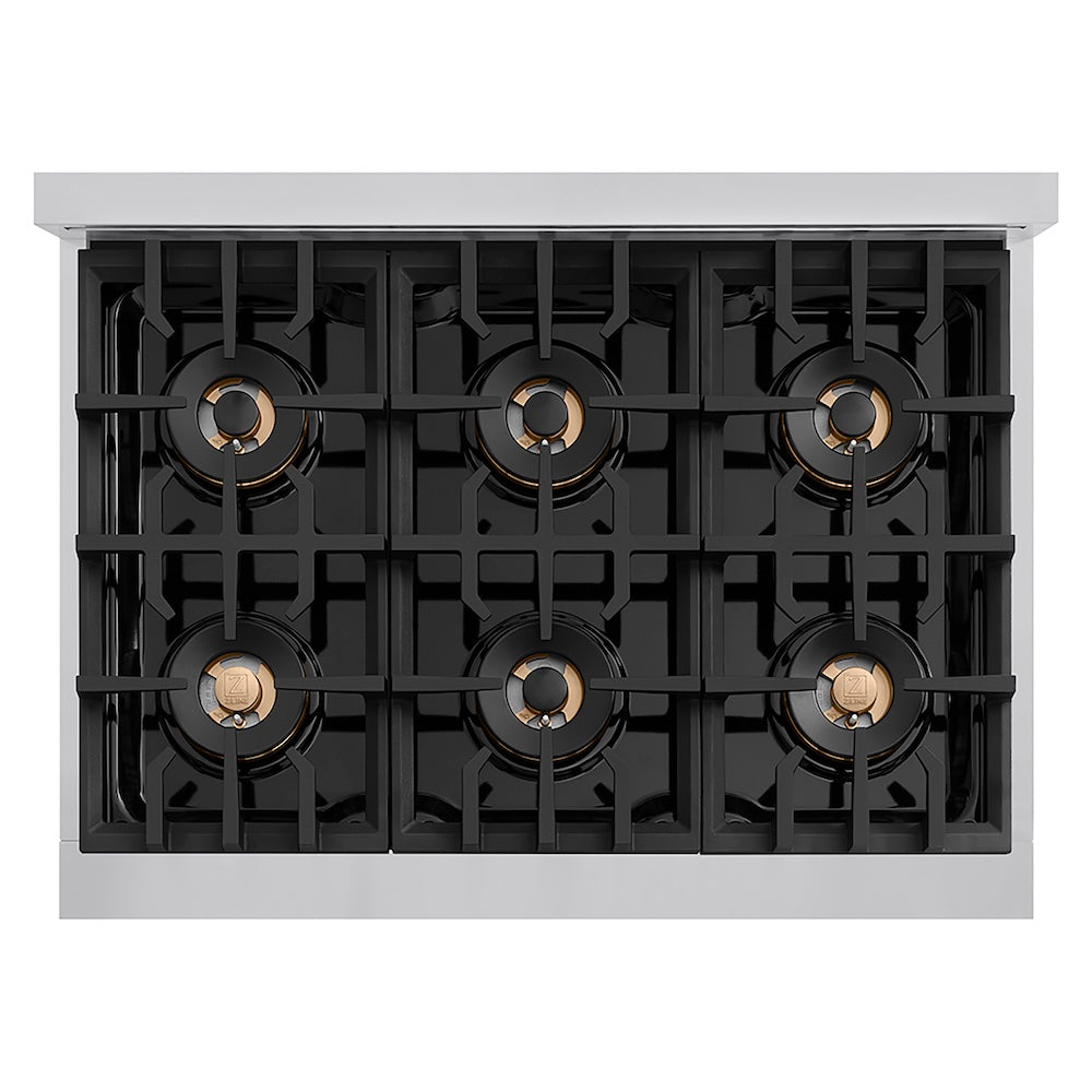 ZLINE 36 in. Classic Gas Rangetop with 6 Burner DuoPro™ Cooktop in Stainless Steel, Open Box-Good Condition