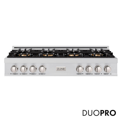 ZLINE 48 in. Classic Gas Rangetop with 8 Burner DuoPro™ Cooktop in Stainless Steel, Open Box-Great Condition