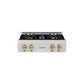 ZLINE Autograph Edition 30 in. Classic Gas Rangetop with 4 Burner DuoPro™ Cooktop in Stainless Steel and Champagne Bronze Accents (PCRTZ-30-CB) front.