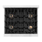 ZLINE Autograph Edition 30 in. Classic Gas Rangetop with 4 Burner DuoPro™ Cooktop in Stainless Steel and Champagne Bronze Accents, Open Box-Great Condition