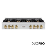 ZLINE Autograph Edition 48 in. Classic Gas Rangetop with 8 Burner DuoPro™ Cooktop in Stainless Steel and Champagne Bronze Accents, Open Box-Good Condition
