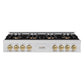 ZLINE Autograph Edition 48 in. Classic Gas Rangetop with 8 Burner DuoPro™ Cooktop in Stainless Steel and Champagne Bronze Accents (PCRTZ-48-CB) front.