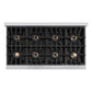 ZLINE Autograph Edition 48 in. Classic Gas Rangetop with 8 Burner DuoPro™ Cooktop in Stainless Steel and Champagne Bronze Accents, Open Box-Great Condition