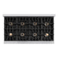 ZLINE Autograph Edition 48 in. Classic Gas Rangetop with 8 Burner DuoPro™ Cooktop in Stainless Steel and Champagne Bronze Accents (PCRTZ-48-CB) top-down, above cooktop.