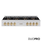 ZLINE Autograph Edition 48 in. Classic Gas Rangetop with 8 Burner DuoPro™ Cooktop in Stainless Steel and Polished Gold Accents, Open Box-Good Condition