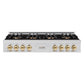 ZLINE Autograph Edition 48 in. Classic Gas Rangetop with 8 Burner DuoPro™ Cooktop in Stainless Steel and Polished Gold Accents (PCRTZ-48-G) front.