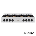 ZLINE Autograph Edition 48 in. Classic Gas Rangetop with 8 Burner DuoPro™ Cooktop in Stainless Steel and Matte Black Accents, Open Box-Good Condition