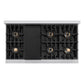 ZLINE Autograph Edition 48 in. Classic Gas Rangetop with 8 Burner DuoPro™ Cooktop in Stainless Steel and Matte Black Accents, Open Box-Great Condition