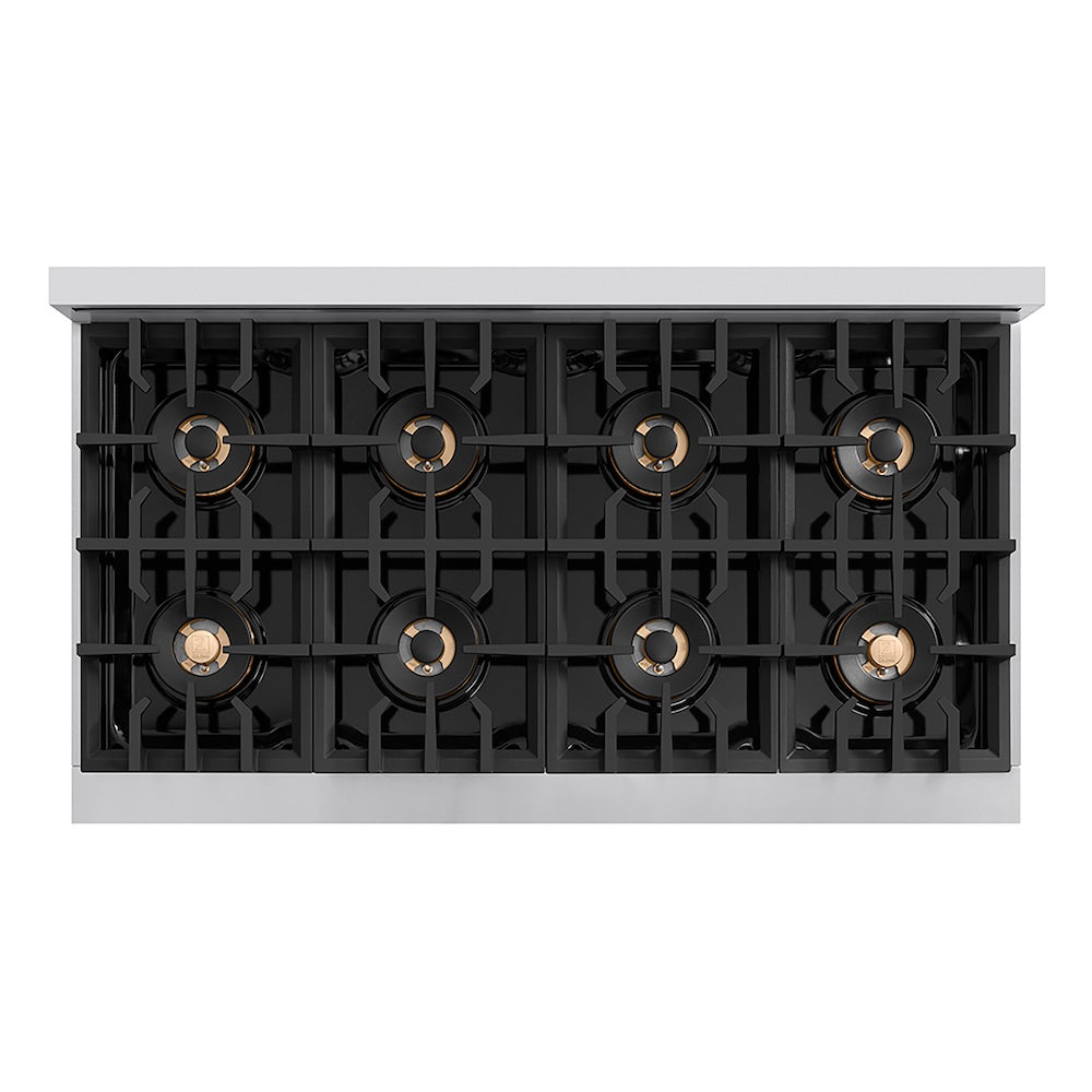 ZLINE Autograph Edition 48 in. Classic Gas Rangetop with 8 Burner DuoPro™ Cooktop in Stainless Steel and Matte Black Accents, Open Box-Good Condition