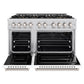 ZLINE 48 in. 6.7 cu. ft. Classic Gas Range with 8 Burner DuoPro™ Cooktop and Dual Ovens with White Matte Doors (PCGR-WM-48)