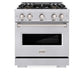 ZLINE 30 in. 4.2 cu. ft. Classic Gas Range with 4 Burner DuoPro™ Cooktop and Convection Gas Oven in Stainless Steel (PCGR30)